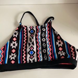 Multi-coloured bikini top